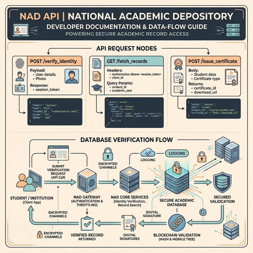 NAD API developer documentation integration dashboard
